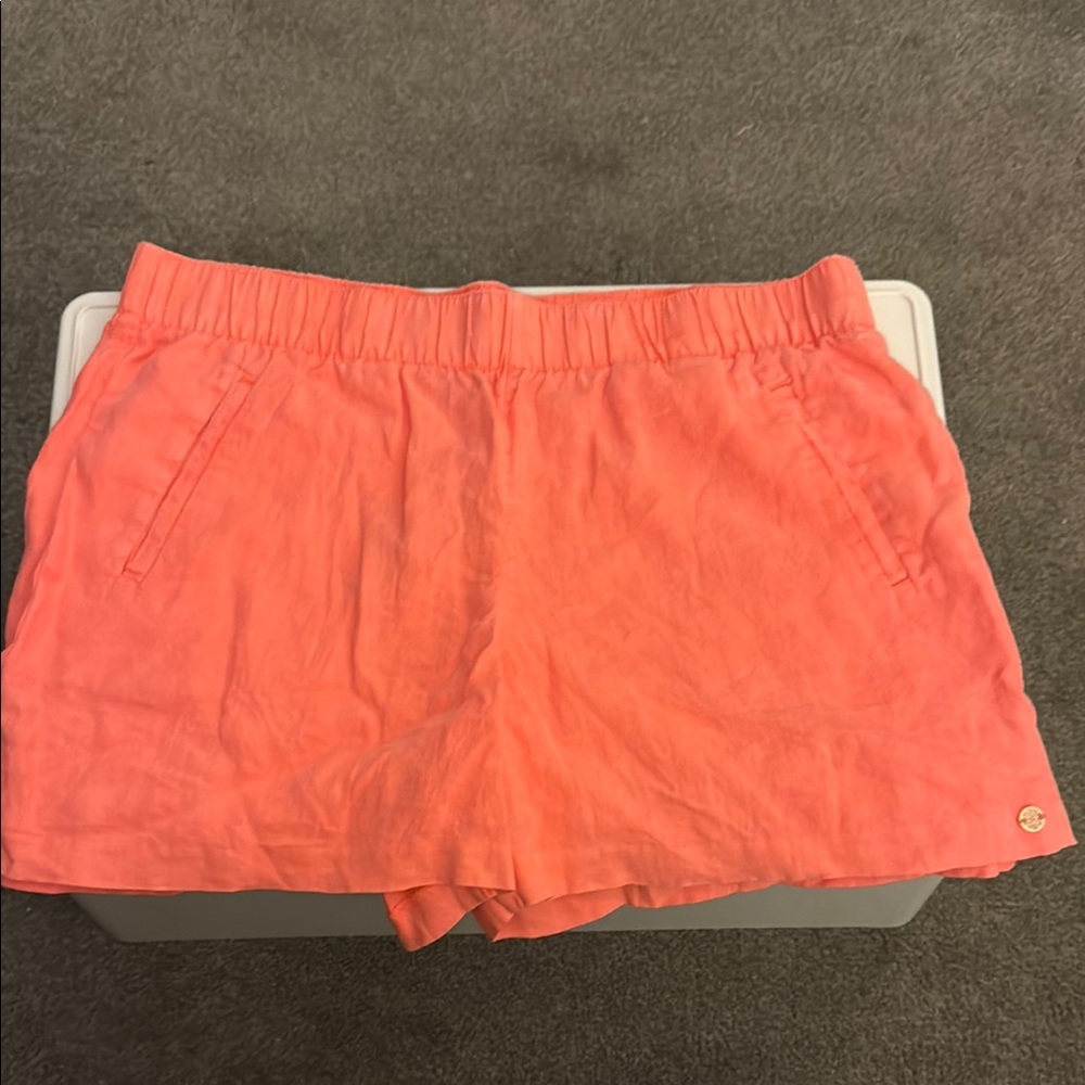 Linen Lilly Pulitzer Coral Women's Shorts